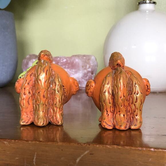 VTG Vicki Thomas Gourd Fish Set 2 Signed 1999 Figurine Quirky Whimsical Folk Art - Picture 5 of 14